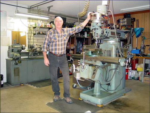 Frank Glenn in his shop